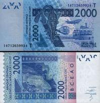 *2000 Frankov Západná Afrika - Togo 2014, P816Tn UNC - Kliknutím na obrázok zatvorte -